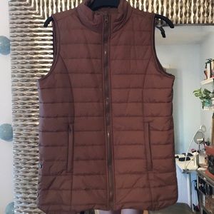 Brown puffy vest size medium